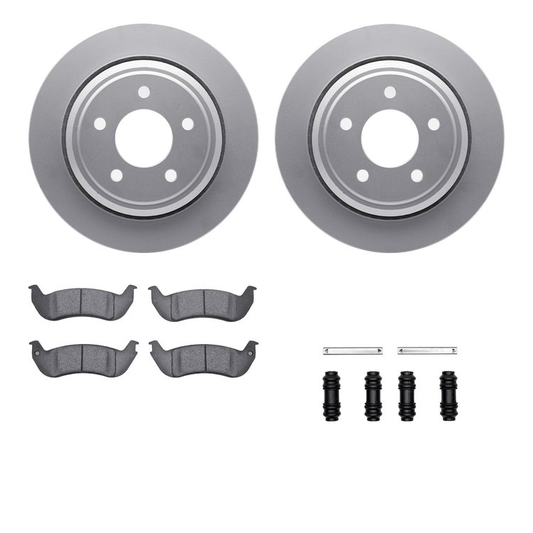 4212-54003 Geospec Brake Rotors w/Heavy-Duty Brake Pads & Hardware, 2010-2011 Ford/Lincoln/Mercury/Mazda, Position: Rear