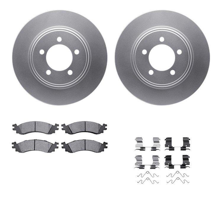 4212-54008 Geospec Brake Rotors w/Heavy-Duty Brake Pads & Hardware, 2006-2010 Ford/Lincoln/Mercury/Mazda, Position: Front