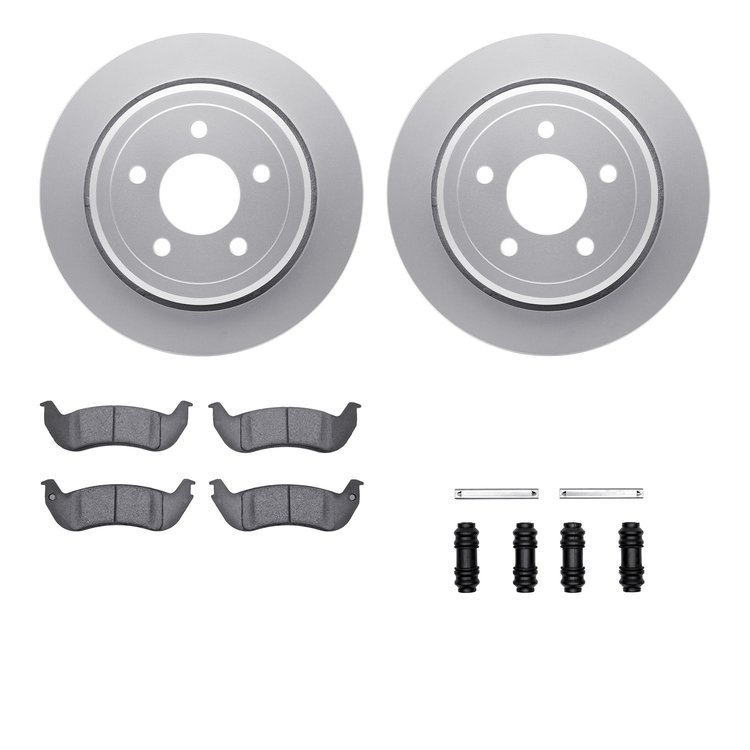 4212-56001 Geospec Brake Rotors w/Heavy-Duty Brake Pads & Hardware, 2003-2011 Ford/Lincoln/Mercury/Mazda, Position: Rear