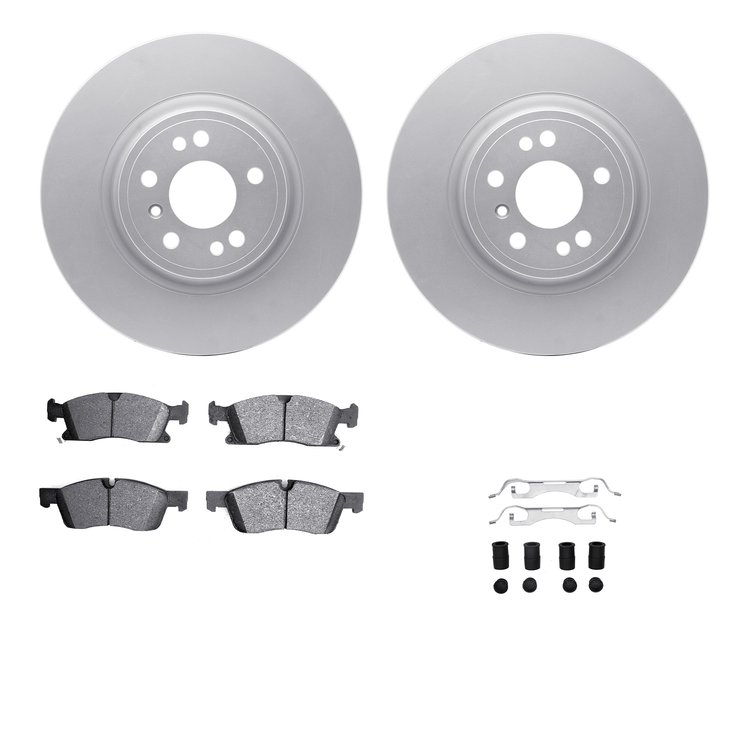 4212-63001 Geospec Brake Rotors w/Heavy-Duty Brake Pads & Hardware, 2012-2018 Mercedes-Benz, Position: Front