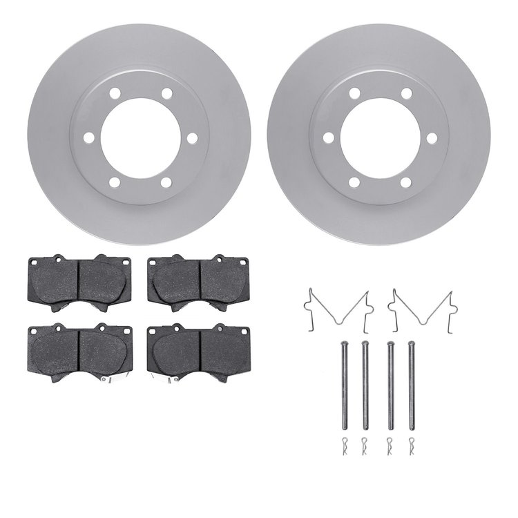 4212-76002 Geospec Brake Rotors w/Heavy-Duty Brake Pads & Hardware, 2000-2007 Lexus/Toyota/Scion, Position: Front