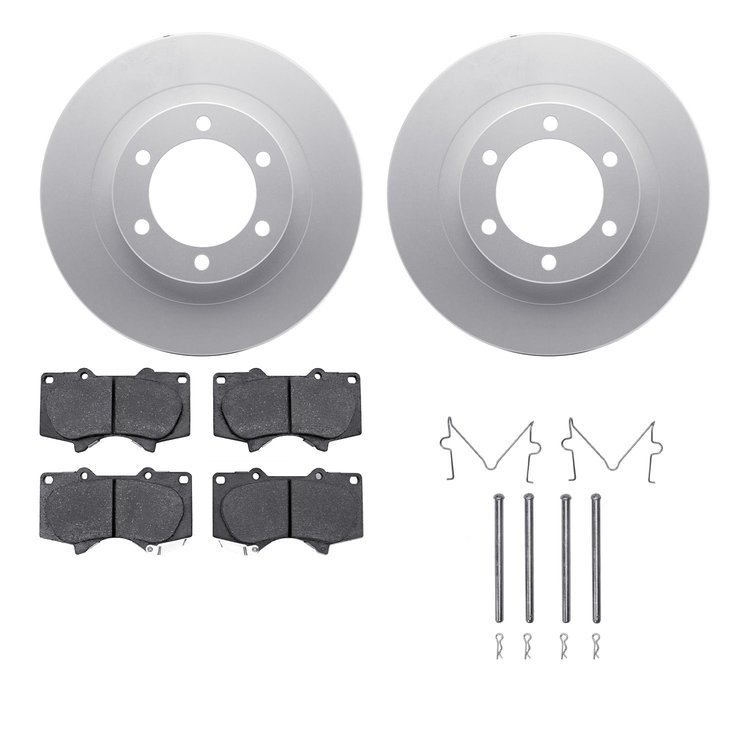 4212-76003 Geospec Brake Rotors w/Heavy-Duty Brake Pads & Hardware, 2003-2009 Lexus/Toyota/Scion, Position: Front