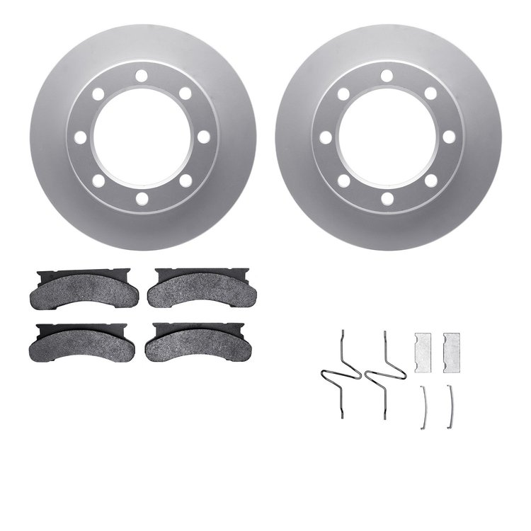 4212-99103 Geospec Brake Rotors w/Heavy-Duty Brake Pads & Hardware, 1980-1994 Ford/Lincoln/Mercury/Mazda, Position: Front