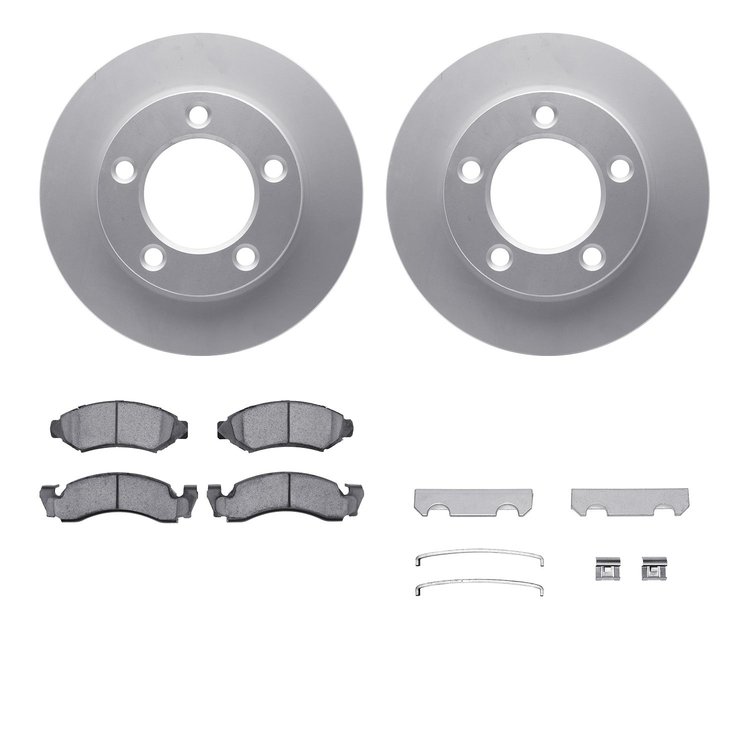 4212-99105 Geospec Brake Rotors w/Heavy-Duty Brake Pads & Hardware, 1976-1985 Ford/Lincoln/Mercury/Mazda, Position: Front