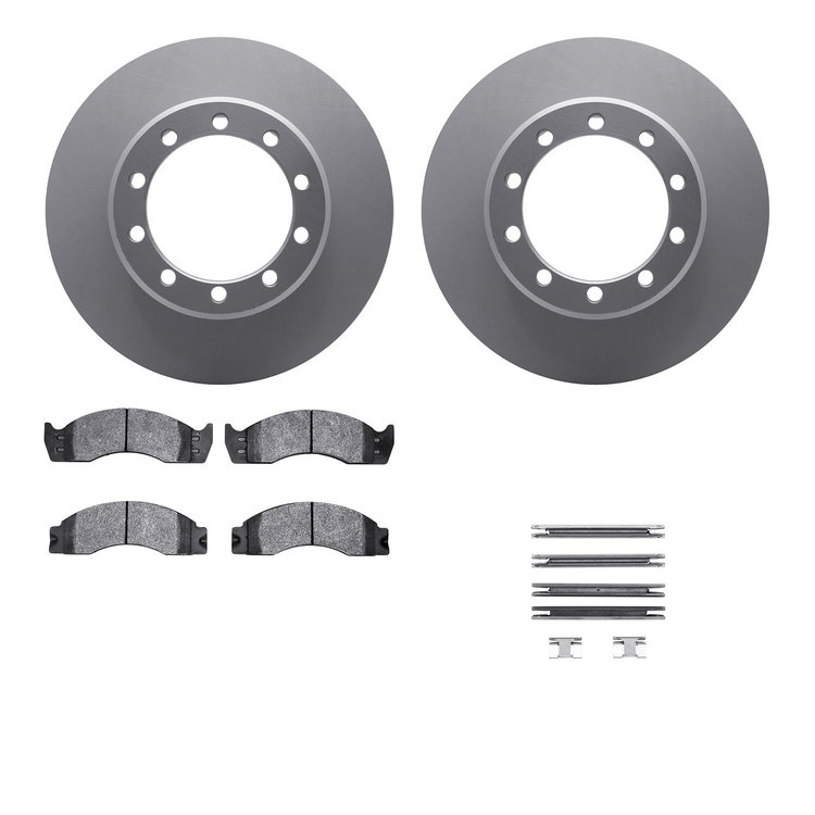 4212-99108 Geospec Brake Rotors w/Heavy-Duty Brake Pads & Hardware, 1988-1998 Ford/Lincoln/Mercury/Mazda, Position: Front, Rear