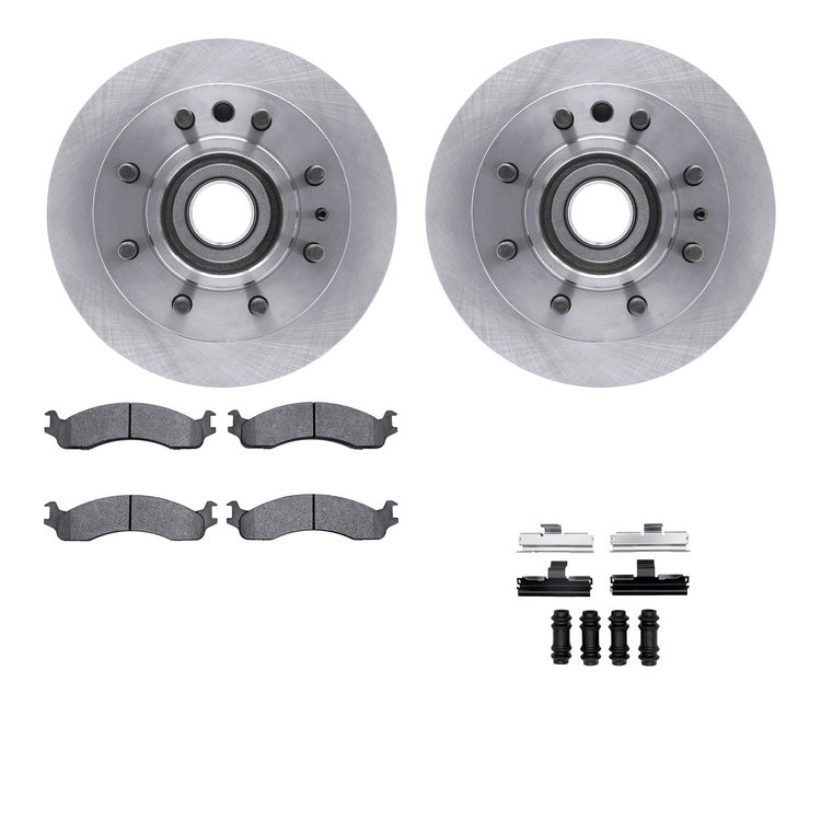 4212-99111 Geospec Brake Rotors w/Heavy-Duty Brake Pads & Hardware, 1995-2007 Ford/Lincoln/Mercury/Mazda, Position: Front