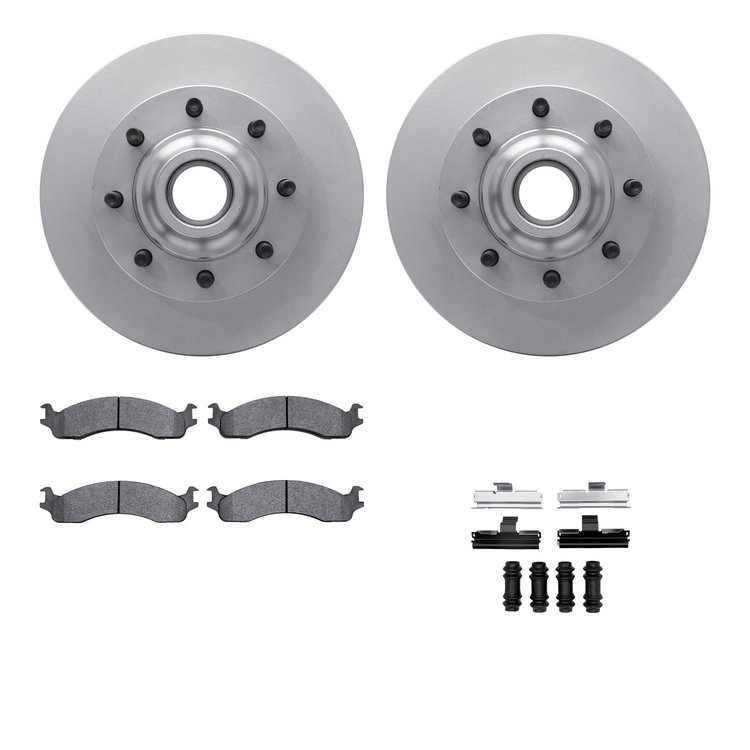 4212-99114 Geospec Brake Rotors w/Heavy-Duty Brake Pads & Hardware, 1995-2007 Ford/Lincoln/Mercury/Mazda, Position: Front