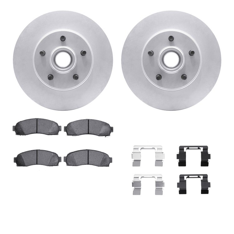 4212-99117 Geospec Brake Rotors w/Heavy-Duty Brake Pads & Hardware, 2003-2011 Ford/Lincoln/Mercury/Mazda, Position: Front