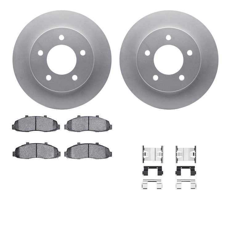 4212-99127 Geospec Brake Rotors w/Heavy-Duty Brake Pads & Hardware, 1997-2004 Ford/Lincoln/Mercury/Mazda, Position: Front