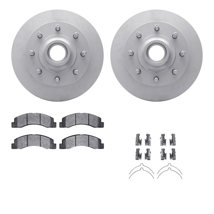 4212-99137 Geospec Brake Rotors w/Heavy-Duty Brake Pads & Hardware, 1999-2002 Ford/Lincoln/Mercury/Mazda, Position: Front