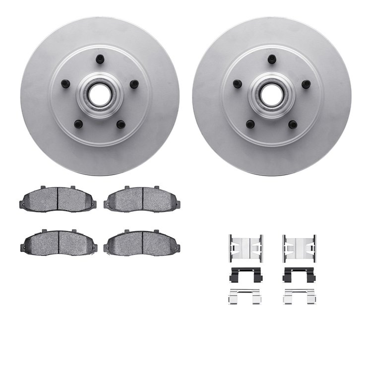 4212-99143 Geospec Brake Rotors w/Heavy-Duty Brake Pads & Hardware, 2000-2004 Ford/Lincoln/Mercury/Mazda, Position: Front