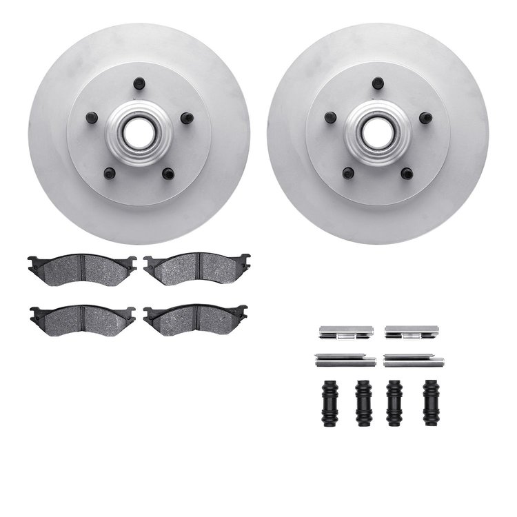 4212-99145 Geospec Brake Rotors w/Heavy-Duty Brake Pads & Hardware, 1999-2004 Ford/Lincoln/Mercury/Mazda, Position: Front