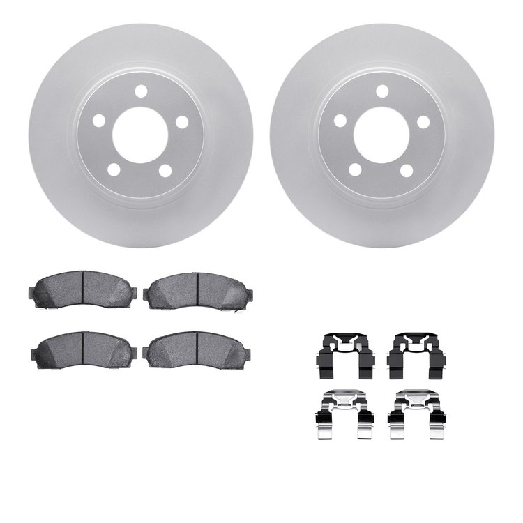 4212-99146 Geospec Brake Rotors w/Heavy-Duty Brake Pads & Hardware, 2001-2005 Ford/Lincoln/Mercury/Mazda, Position: Front