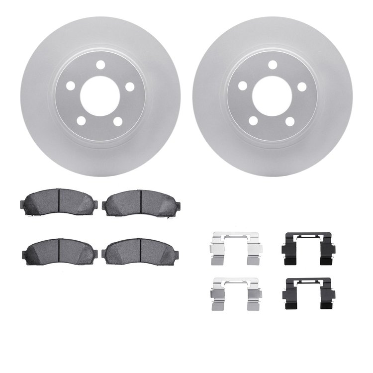 4212-99148 Geospec Brake Rotors w/Heavy-Duty Brake Pads & Hardware, 2003-2011 Ford/Lincoln/Mercury/Mazda, Position: Front