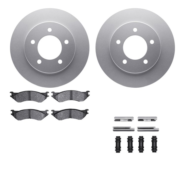 4212-99155 Geospec Brake Rotors w/Heavy-Duty Brake Pads & Hardware, 1997-2002 Ford/Lincoln/Mercury/Mazda, Position: Front