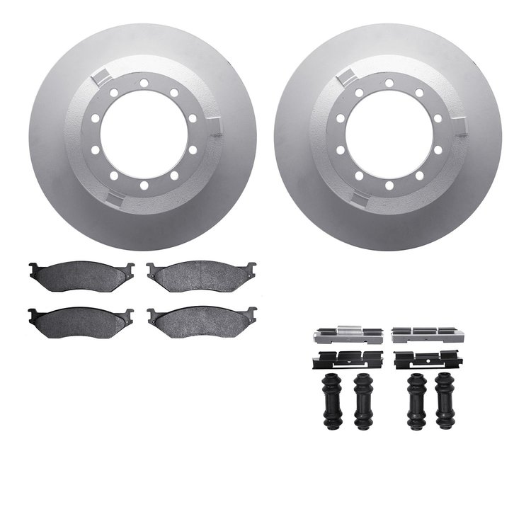 4212-99162 Geospec Brake Rotors w/Heavy-Duty Brake Pads & Hardware, 1999-2009 Ford/Lincoln/Mercury/Mazda, Position: Rear