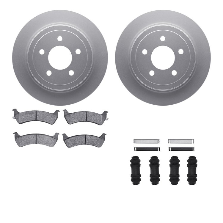 4212-99165 Geospec Brake Rotors w/Heavy-Duty Brake Pads & Hardware, 2003-2005 Ford/Lincoln/Mercury/Mazda, Position: Rear