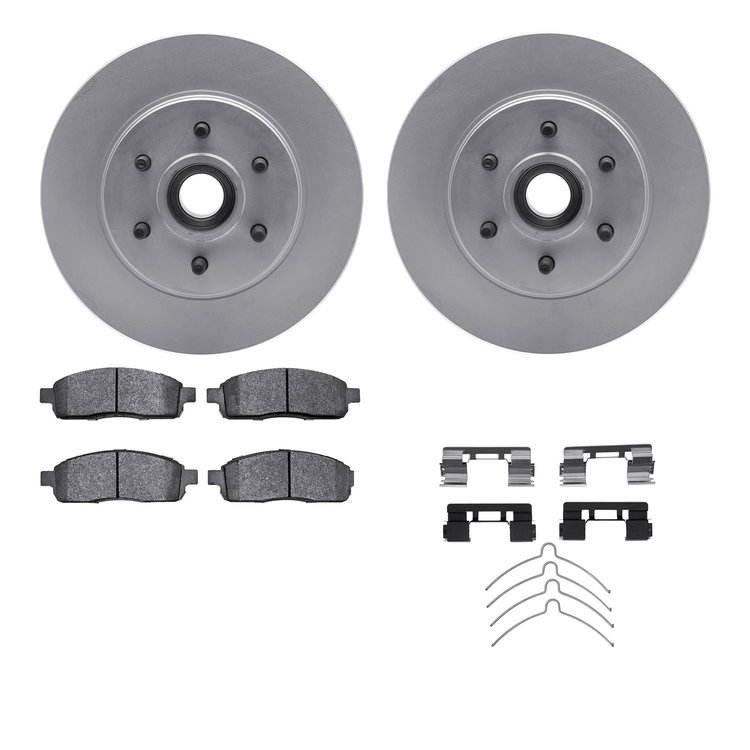 4212-99167 Geospec Brake Rotors w/Heavy-Duty Brake Pads & Hardware, 2004-2008 Ford/Lincoln/Mercury/Mazda, Position: Front