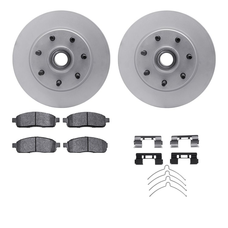 4212-99168 Geospec Brake Rotors w/Heavy-Duty Brake Pads & Hardware, 2004-2008 Ford/Lincoln/Mercury/Mazda, Position: Front