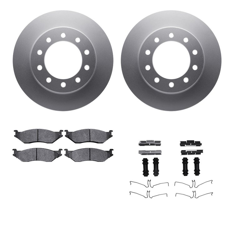 4212-99182 Geospec Brake Rotors w/Heavy-Duty Brake Pads & Hardware, 2005-2016 Ford/Lincoln/Mercury/Mazda, Position: Front