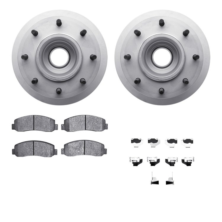 4212-99201 Geospec Brake Rotors w/Heavy-Duty Brake Pads & Hardware, 2006-2010 Ford/Lincoln/Mercury/Mazda, Position: Front