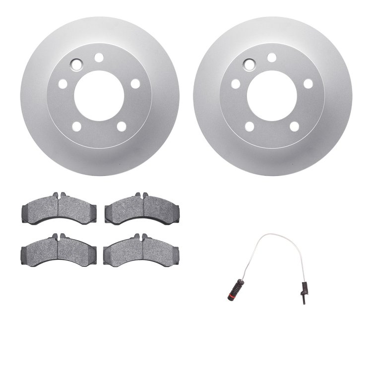 4232-40003 Geospec Brake Rotors w/Heavy-Duty Brake Pads & Sensor, 2002-2006 Multiple Makes/Models, Position: Front