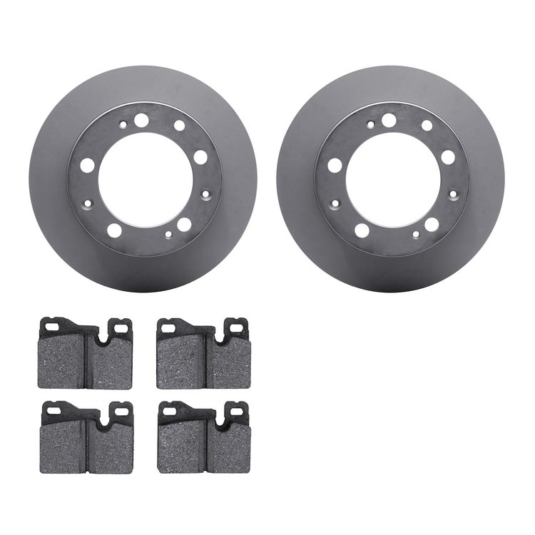 4302-02009 Geospec Brake Rotors with 3000-Series Ceramic Brake Pads Kit, 1987-1989 Porsche, Position: Rear