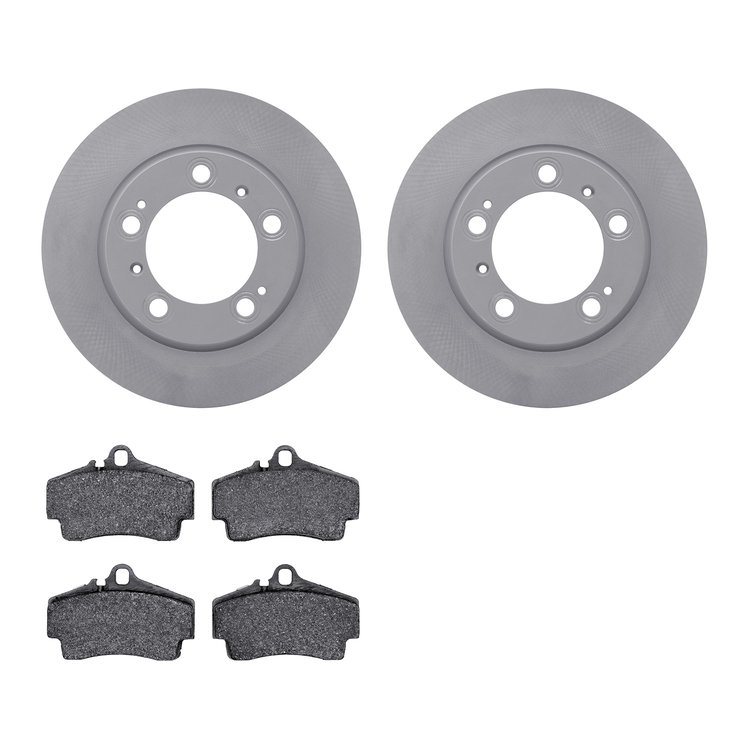 4302-02012 Geospec Brake Rotors with 3000-Series Ceramic Brake Pads Kit, 1997-2004 Porsche, Position: Rear
