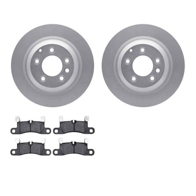 4302-02016 Geospec Brake Rotors with 3000-Series Ceramic Brake Pads Kit, 2011-2018 Porsche, Position: Rear
