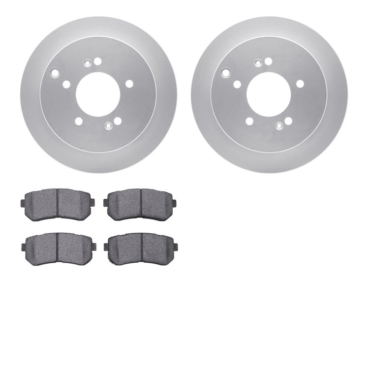 4302-03023 Geospec Brake Rotors with 3000-Series Ceramic Brake Pads Kit, 2010-2016 Kia/Hyundai/Genesis, Position: Rear