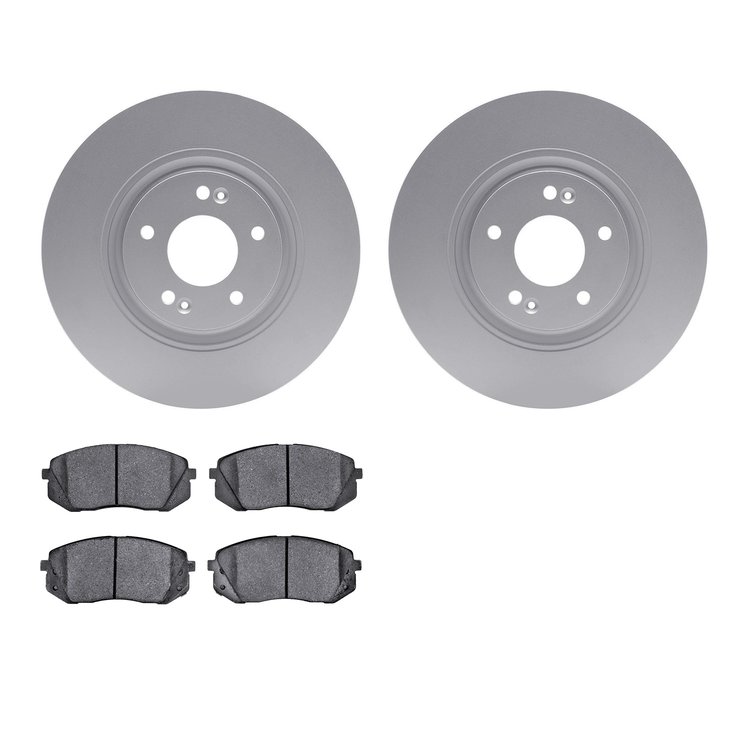 4302-03027 Geospec Brake Rotors with 3000-Series Ceramic Brake Pads Kit, 2014-2017 Kia/Hyundai/Genesis, Position: Front