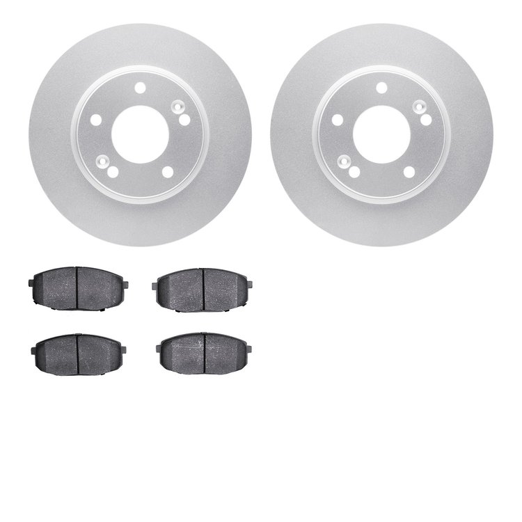 4302-03044 Geospec Brake Rotors with 3000-Series Ceramic Brake Pads Kit, 2014-2016 Kia/Hyundai/Genesis, Position: Front