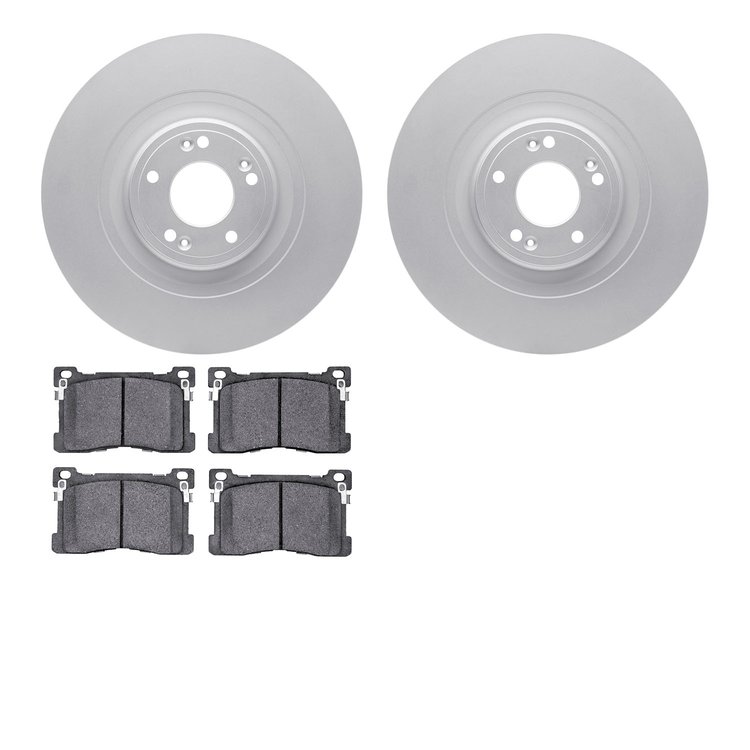 4302-03054 Geospec Brake Rotors with 3000-Series Ceramic Brake Pads Kit, 2012-2017 Kia/Hyundai/Genesis, Position: Front