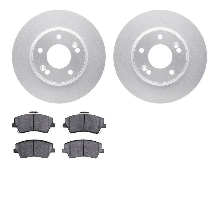 4302-03082 Geospec Brake Rotors with 3000-Series Ceramic Brake Pads Kit, 2017-2020 Kia/Hyundai/Genesis, Position: Front