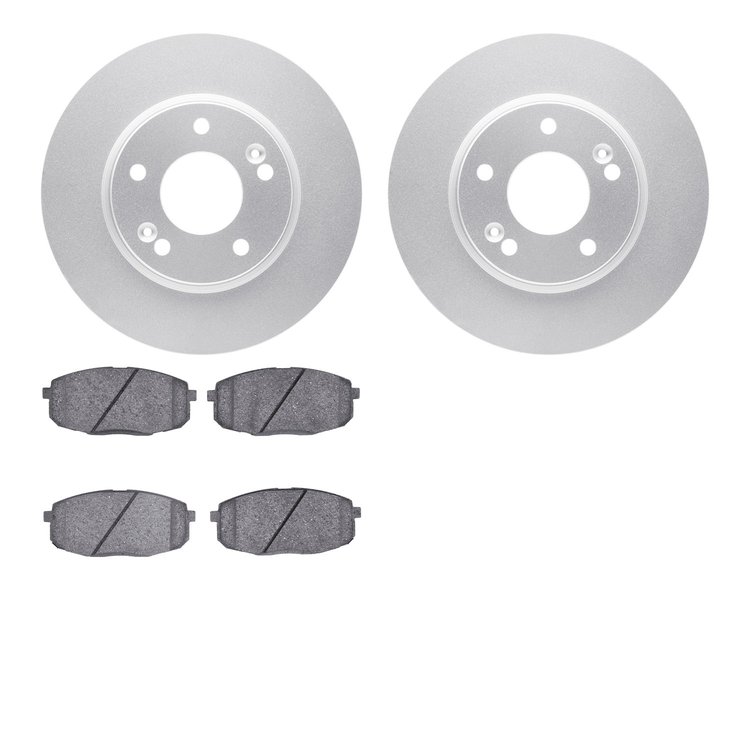 4302-03085 Geospec Brake Rotors with 3000-Series Ceramic Brake Pads Kit, Fits Select Kia/Hyundai/Genesis, Position: Front