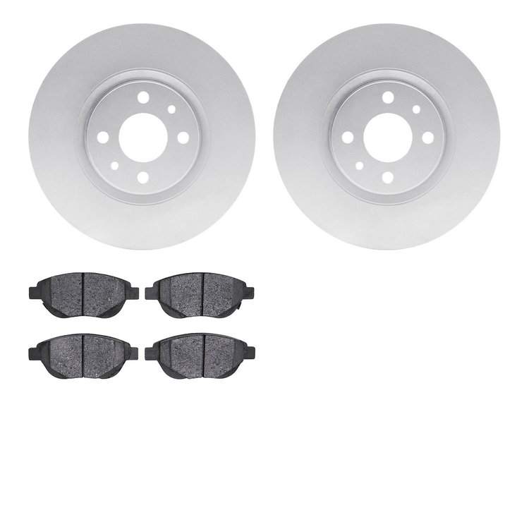 4302-07007 Geospec Brake Rotors with 3000-Series Ceramic Brake Pads Kit, 2012-2019 Mopar, Position: Front