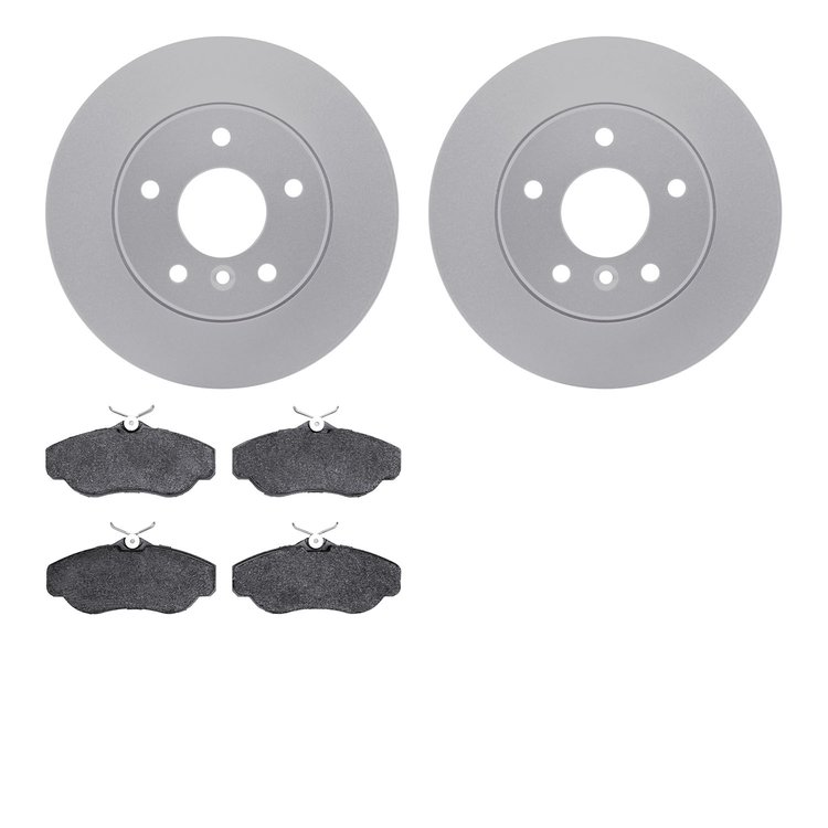 4302-11003 Geospec Brake Rotors with 3000-Series Ceramic Brake Pads Kit, 1999-2004 Land Rover, Position: Front