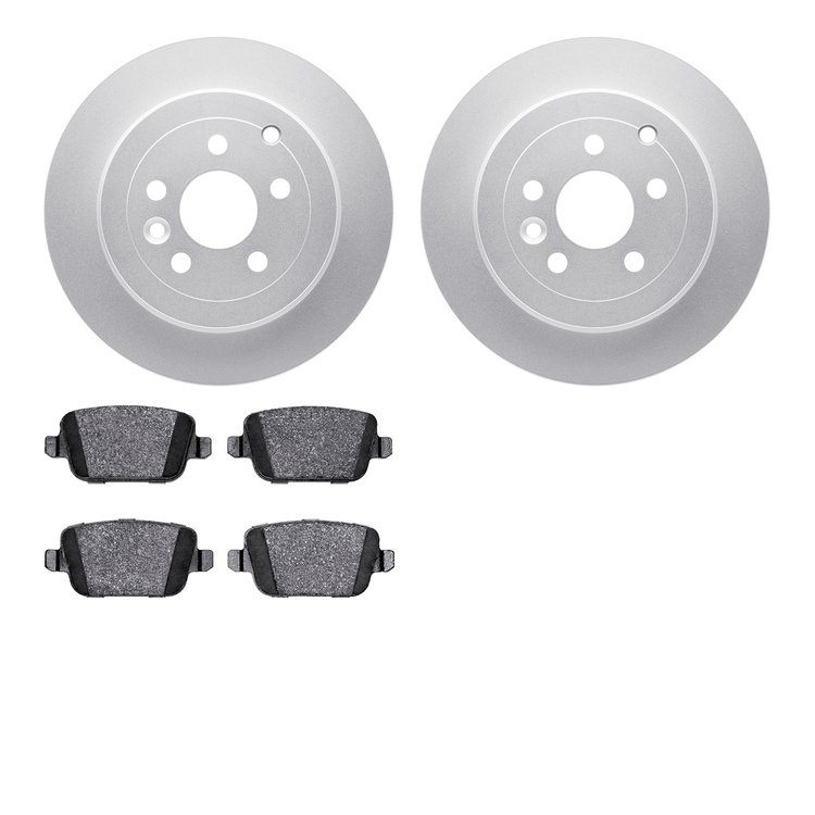 4302-11014 Geospec Brake Rotors with 3000-Series Ceramic Brake Pads Kit, 2008-2012 Land Rover, Position: Rear