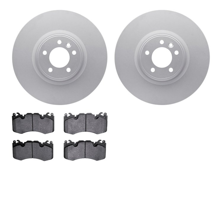 4302-11016 Geospec Brake Rotors with 3000-Series Ceramic Brake Pads Kit, 2010-2017 Land Rover, Position: Front
