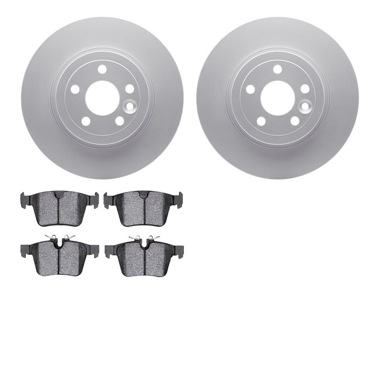 4302-11022 Geospec Brake Rotors with 3000-Series Ceramic Brake Pads Kit, 2016-2019 Land Rover, Position: Rear