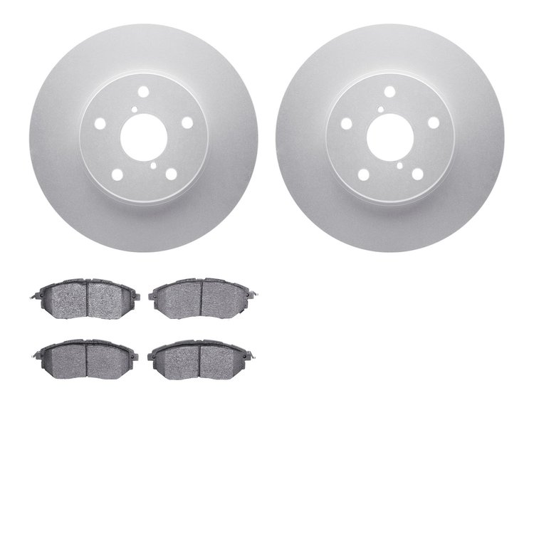 4302-13025 Geospec Brake Rotors with 3000-Series Ceramic Brake Pads Kit, 2015-2015 Subaru, Position: Front