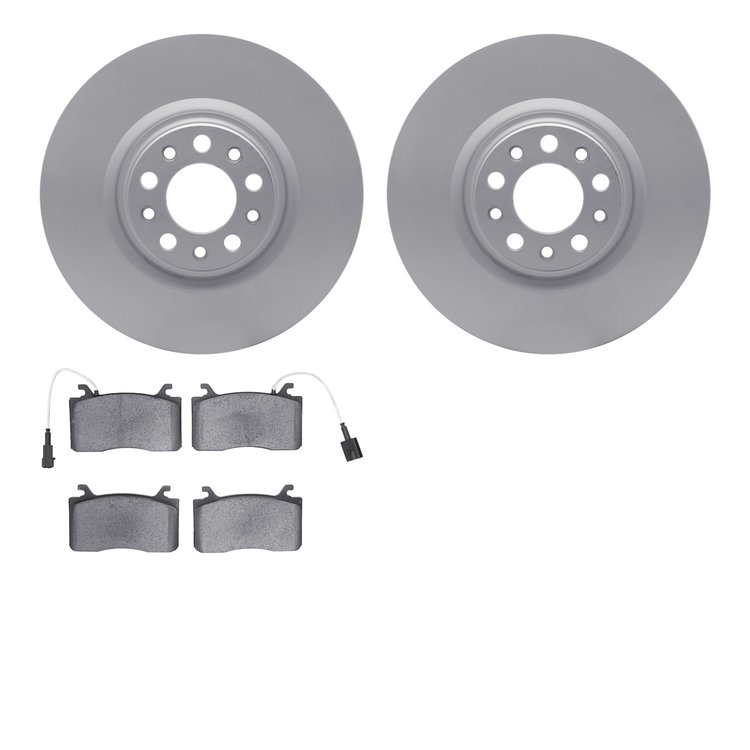 4302-16002 Geospec Brake Rotors with 3000-Series Ceramic Brake Pads Kit, 2017-2021 Alfa Romeo, Position: Front