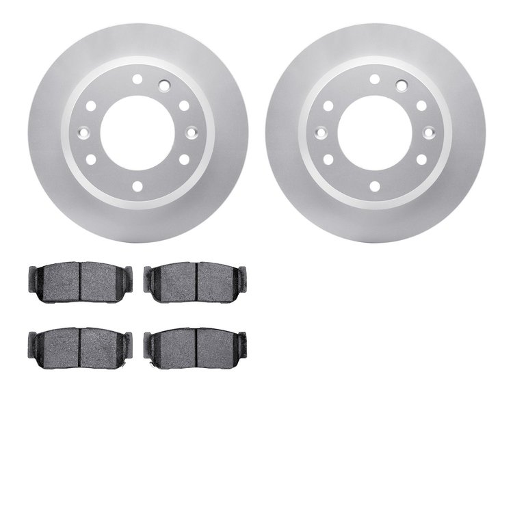 4302-21001 Geospec Brake Rotors with 3000-Series Ceramic Brake Pads Kit, 2006-2006 Kia/Hyundai/Genesis, Position: Rear
