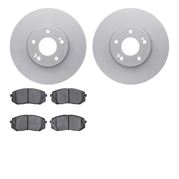 4302-21014 Geospec Brake Rotors with 3000-Series Ceramic Brake Pads Kit, 2015-2017 Kia/Hyundai/Genesis, Position: Front