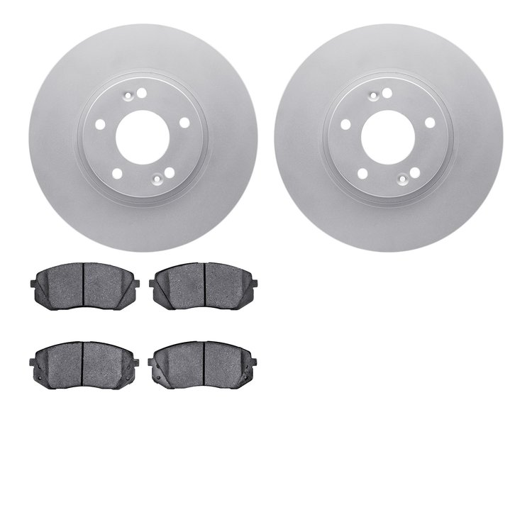 4302-21015 Geospec Brake Rotors with 3000-Series Ceramic Brake Pads Kit, 2012-2016 Kia/Hyundai/Genesis, Position: Front