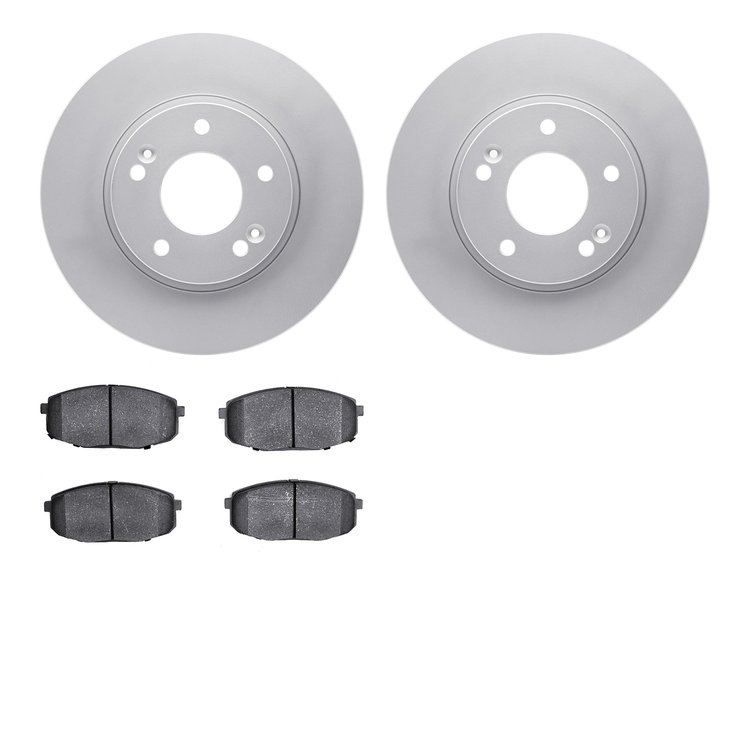 4302-21020 Geospec Brake Rotors with 3000-Series Ceramic Brake Pads Kit, 2010-2013 Kia/Hyundai/Genesis, Position: Front