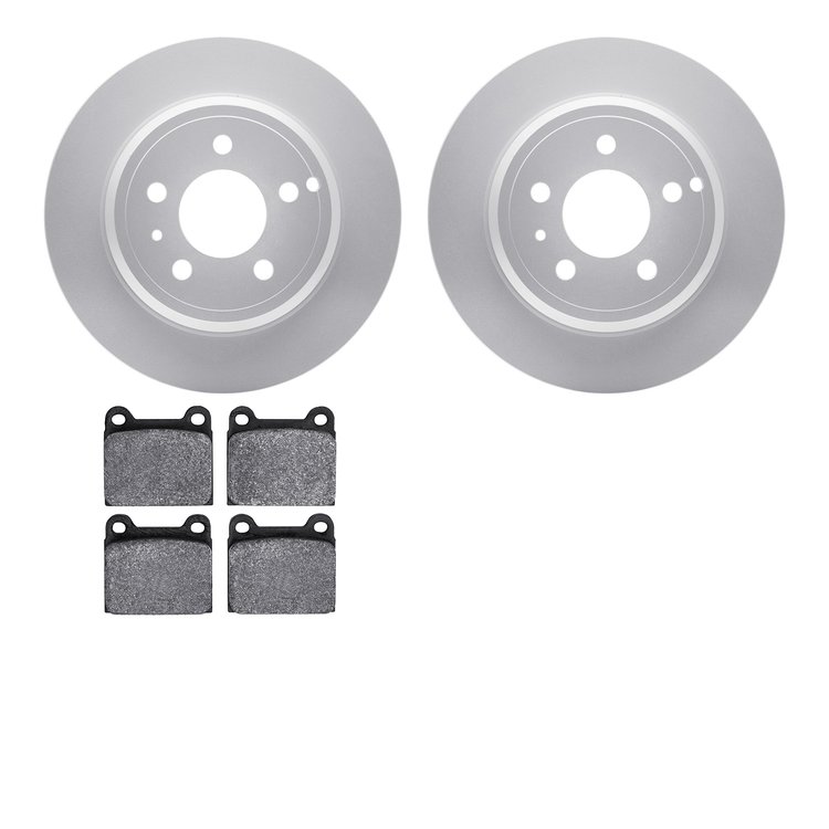 4302-27001 Geospec Brake Rotors with 3000-Series Ceramic Brake Pads Kit, 1996-2004 Volvo, Position: Rear