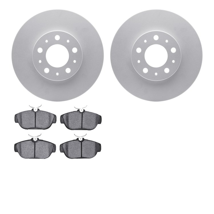 4302-27011 Geospec Brake Rotors with 3000-Series Ceramic Brake Pads Kit, 1995-1998 Volvo, Position: Front