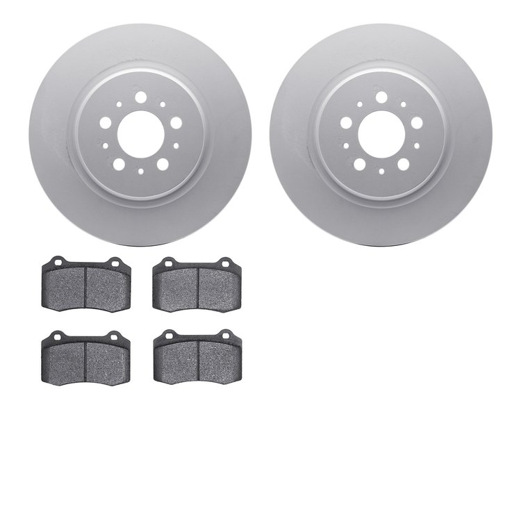 4302-27013 Geospec Brake Rotors with 3000-Series Ceramic Brake Pads Kit, 2004-2007 Volvo, Position: Rear