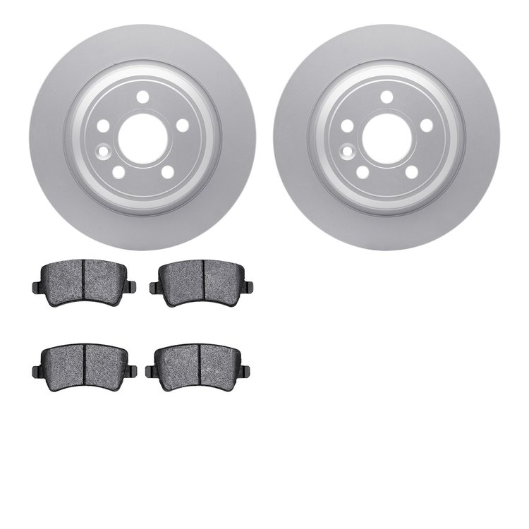 4302-27028 Geospec Brake Rotors with 3000-Series Ceramic Brake Pads Kit, 2007-2018 Volvo, Position: Rear
